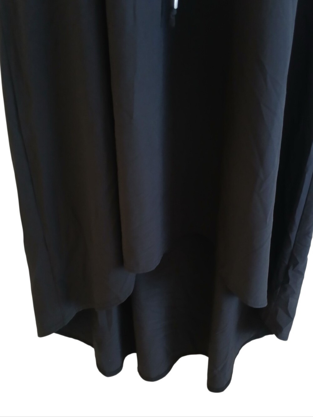 ATHLETA High Low Maxi Dress Women's 4 Black Cinch Waist Built In Padded Bra - Picture 7 of 8